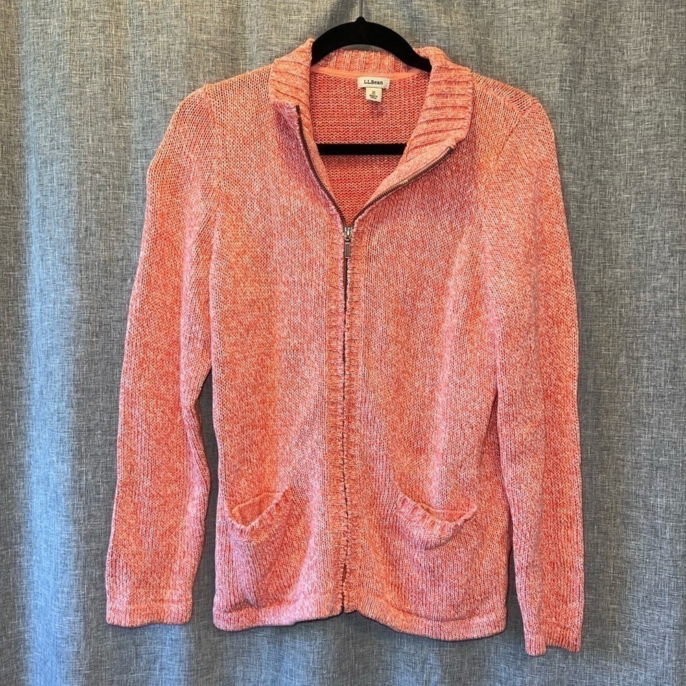WOMEN'S LL Bean zip up cardigan Medium Petite